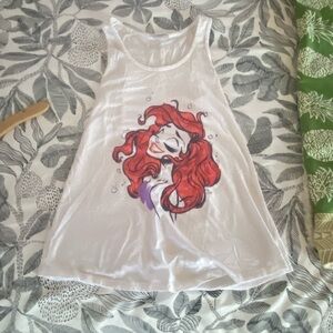 WonderGround Gallery Rare Little Mermaid White Tank Top